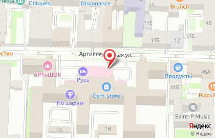 Банкомат ВТБ на Артиллерийской улице на карте