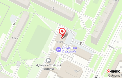 Стройтовары на Лужской улице на карте
