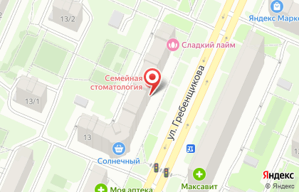 Семейная стоматология в Калининском районе на карте