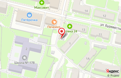 Киоск по продаже фруктов и овощей на улице Софьи Перовской на карте