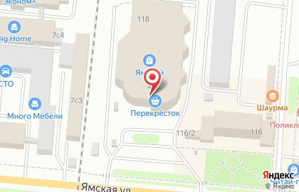 Спорт-клуб МетроFitness на Ямской улице, 118 на карте