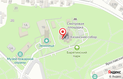 Казанский кафедральный собор на улице Суворова на карте