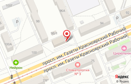 Банк Росбанк в Красноярске на карте