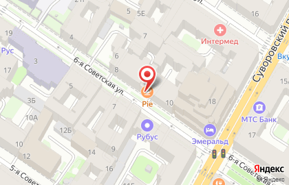 Продуктовый магазин на Советской 5-ой, 10 на карте