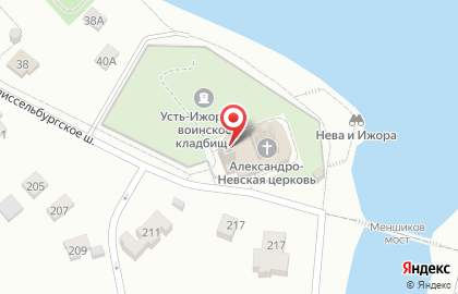 Церковь Святого благоверного князя Александра Невского в Санкт-Петербурге на карте