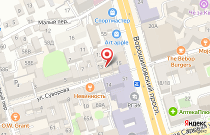 Мужская парикмахерская KAMORKA на улице Суворова на карте