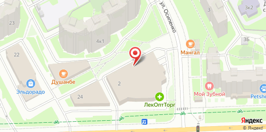 Автосервис Тип-Топ на улице Осипенко на карте
