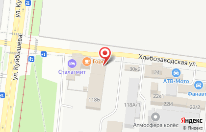 Киоск по продаже хлебобулочных изделий в Свердловском районе на карте