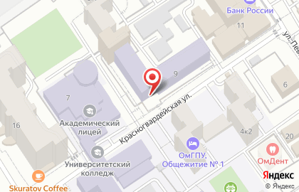 Омский государственный технический университет на Красногвардейской улице на карте