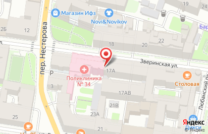Сонетт на Зверинской улице на карте
