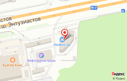 Розничный магазин ТракСервис на шоссе Энтузиастов на карте