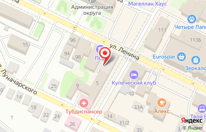 Софит на улице Ленина на карте