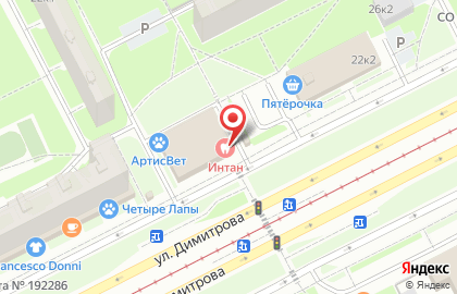 Сеть постаматов PickPoint на улице Димитрова на карте