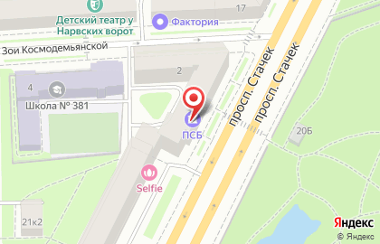 Санкт-петербургский филиал Промсвязьбанк на метро Нарвская на карте