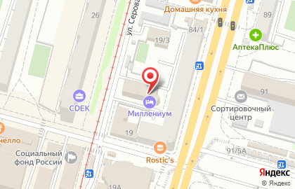 Гостиница Миллениум в Омске на карте