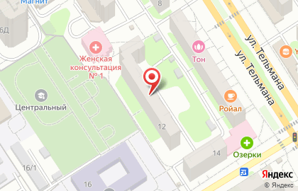 Полиграфия на улице Тельмана на карте
