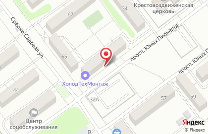 Магазин фруктов и овощей на проспекте Юных Пионеров на карте