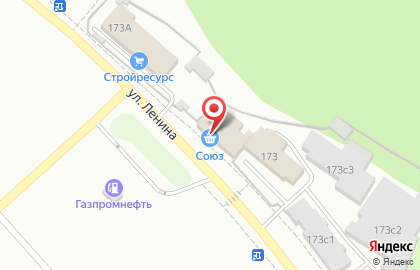 Продуктовый магазин Союз на улице Ленина на карте