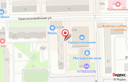 МегаФон, Московская область на Краснознамённой улице на карте