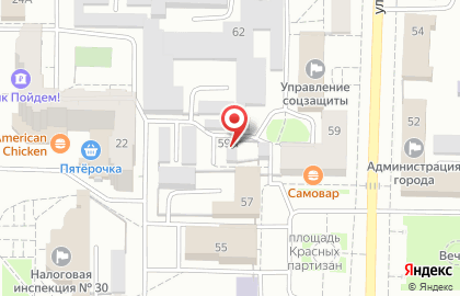 Кафе Мясоедов на улице Ленина на карте