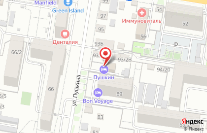 Гостиница Пушкин на карте