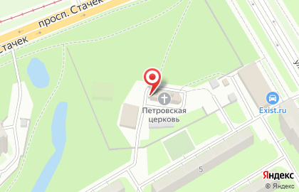 Храм Святителя Петра Митрополита Московского на проспекте Стачек на карте