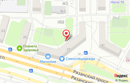 Магазин спецодежды Восток-Сервис на Рязанском проспекте на карте