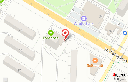 Магазин по продаже цветов Маргаритка на улице Гагарина на карте