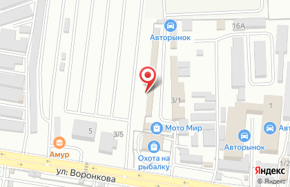 Магазин автотоваров 555 в Благовещенске на карте