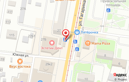 Продуктовый магазин на улице Гагарина на карте