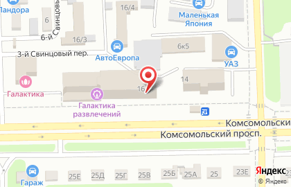 Агентство праздников Конфетти на Комсомольском проспекте на карте
