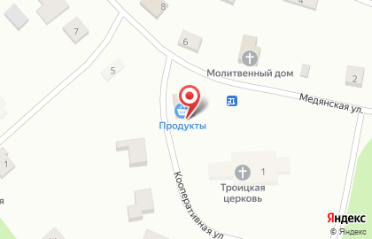 Магазин Продукты, Юрьянское районное потребительское общество на карте