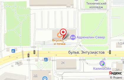 Строящиеся объекты, ООО Альфастрой на бульваре Энтузиастов на карте