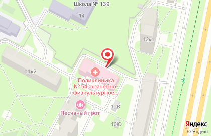 Городская поликлиника №54 на Пискарёвском проспекте на карте