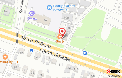 Кафе Эльф в Октябрьском районе на карте