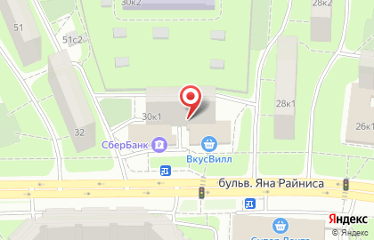 Компания Такелажник на бульваре Яна Райниса на карте