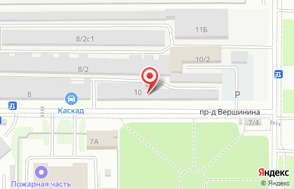 Служба доставки DPD на улице Вершинина на карте