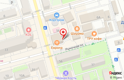 Ресторан Европа+Хинкальная G & i на Первомайской улице на карте