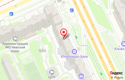 Прокатная компания Amega Car на проспекте Большевиков на карте