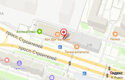 Ломбард Меркурий на проспекте Строителей на карте