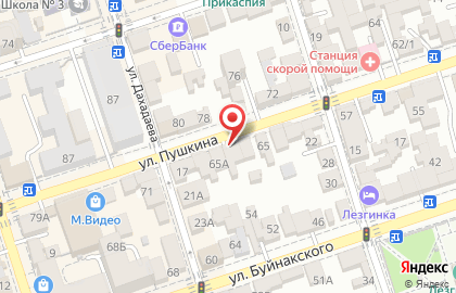 Шиномонтажная мастерская на улице Пушкина на карте