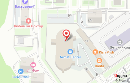 Роллердром в Петропавловске-Камчатском на карте
