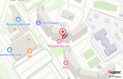 Салон красоты Мадам Жу-Жу на метро Братиславская на карте