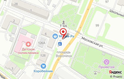 Киоск продуктов на Комсомольской на карте