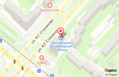 Ветеринарная клиника Центральная ветеринарная клиника в Октябрьском районе на карте