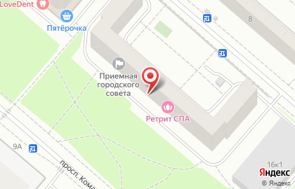 Одуванчик на проспекте Комарова на карте
