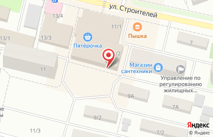 Кафе Кантри на улице Строителей на карте
