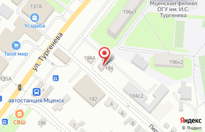 Кафе Квартал, кафе на улице Тургенева на карте