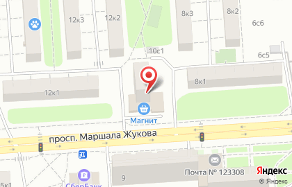 Магазин бочкового пива на проспекте Маршала Жукова, 10 на карте