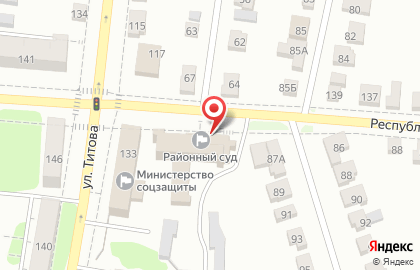 Ленинский районный суд в Саранске на карте